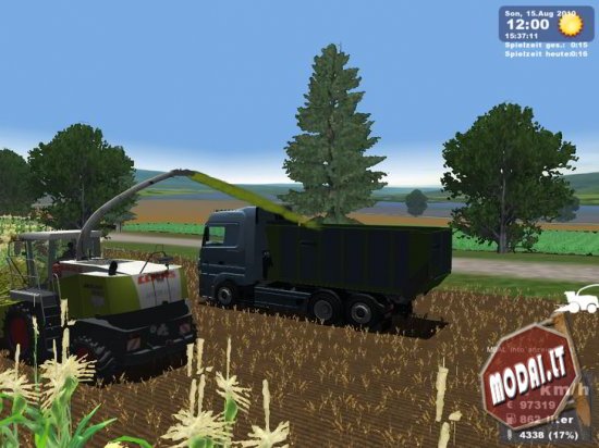 Silage truck with hakenlift