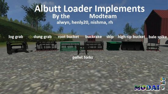 Albutt Loader Implements Pack