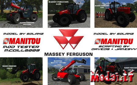 Massey Ferguson Pack With Manitou MLT 735 120LSU Telehandler