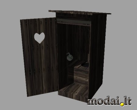 little wooden toilet.