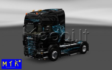 SKIN SCANIA BLACK SMOKE