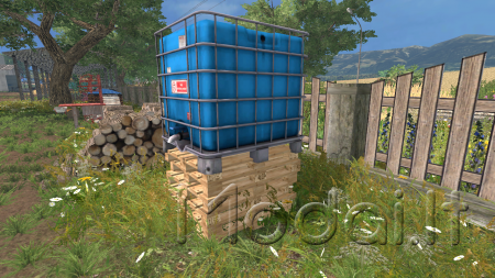 Placeable IBC tank with water trigger