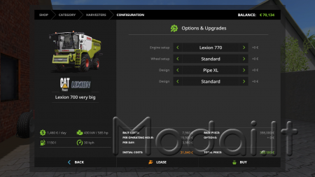 CLAAS LEXION 700 STAGE IV PACK V 1.0