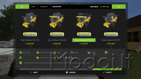 NEW HOLLAND CR PACK – TIER 4A/B